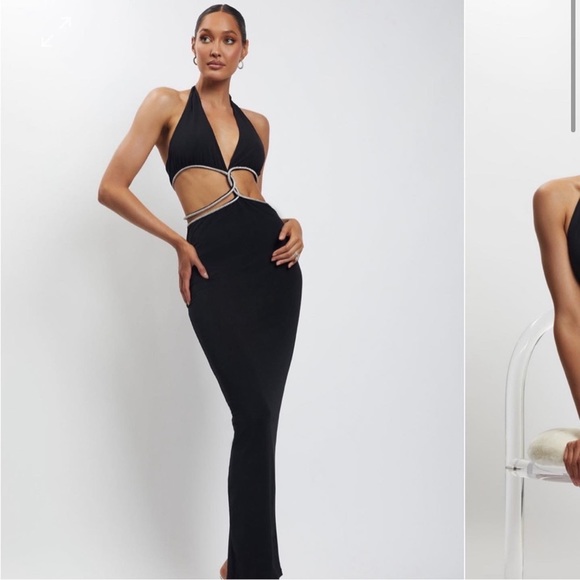 NEW MESHKI BLACK DRESS - Picture 4 of 11